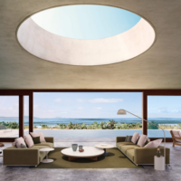 Kettal Lamp Half Dome Overhang Lamp Bone-2