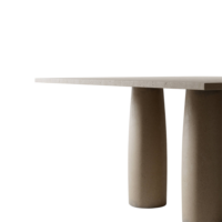 Kettal Table Il Colonnato Minera stone dining table Antique Rose-1