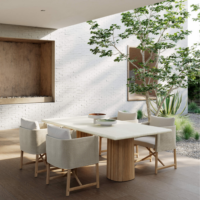 Kettal table Giro Dining table Travertine-1