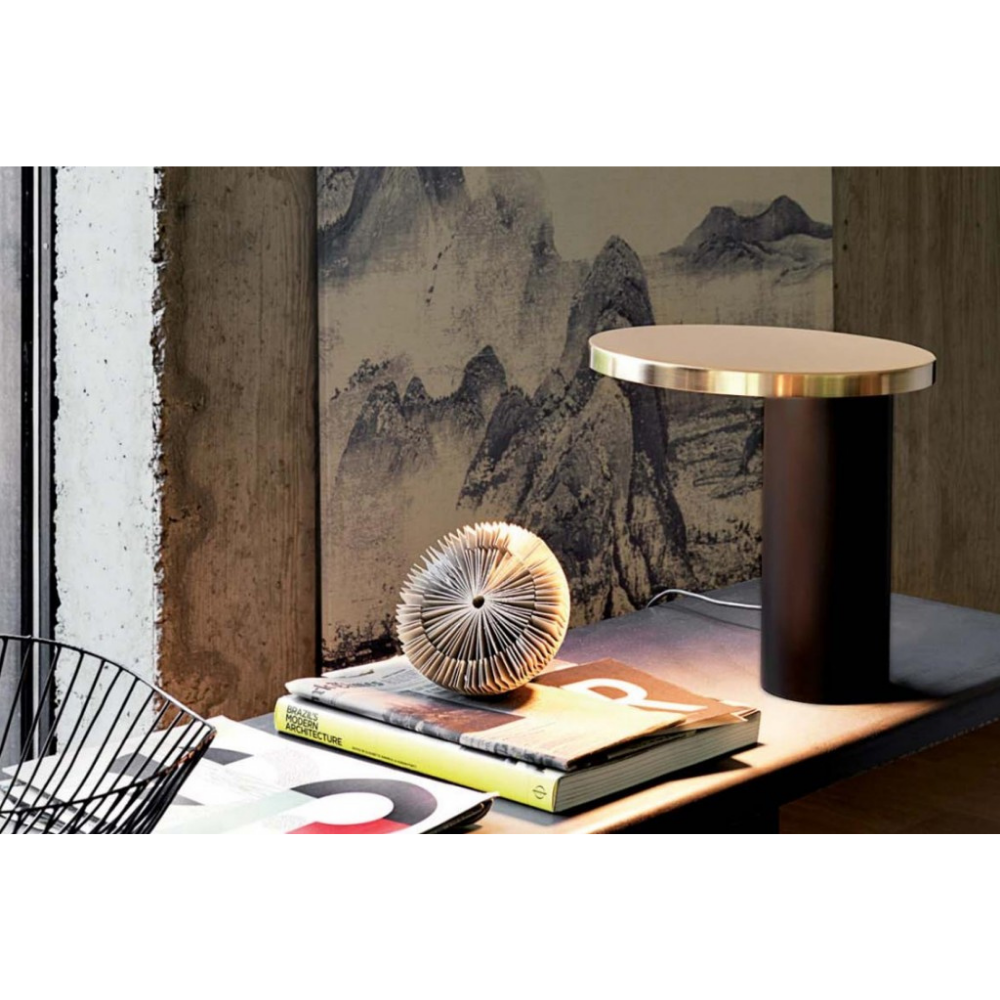 Oluce Lamp Cylinda 218 Brass-2