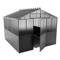 Unopiu Orangery Greenhouse with roof and side panels-1