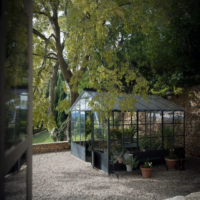 Unopiu Orangery Greenhouse with roof and side panels-2