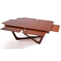 Unopiu table Rectangular table C'est la vie with extractable tops-2
