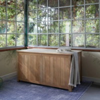 Unopiu trunk Chelsea teak trunk in assembly kit-2