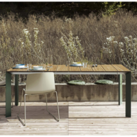 kristalia Table nori slatted Olive green-1