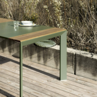 kristalia Table nori slatted Olive green-3