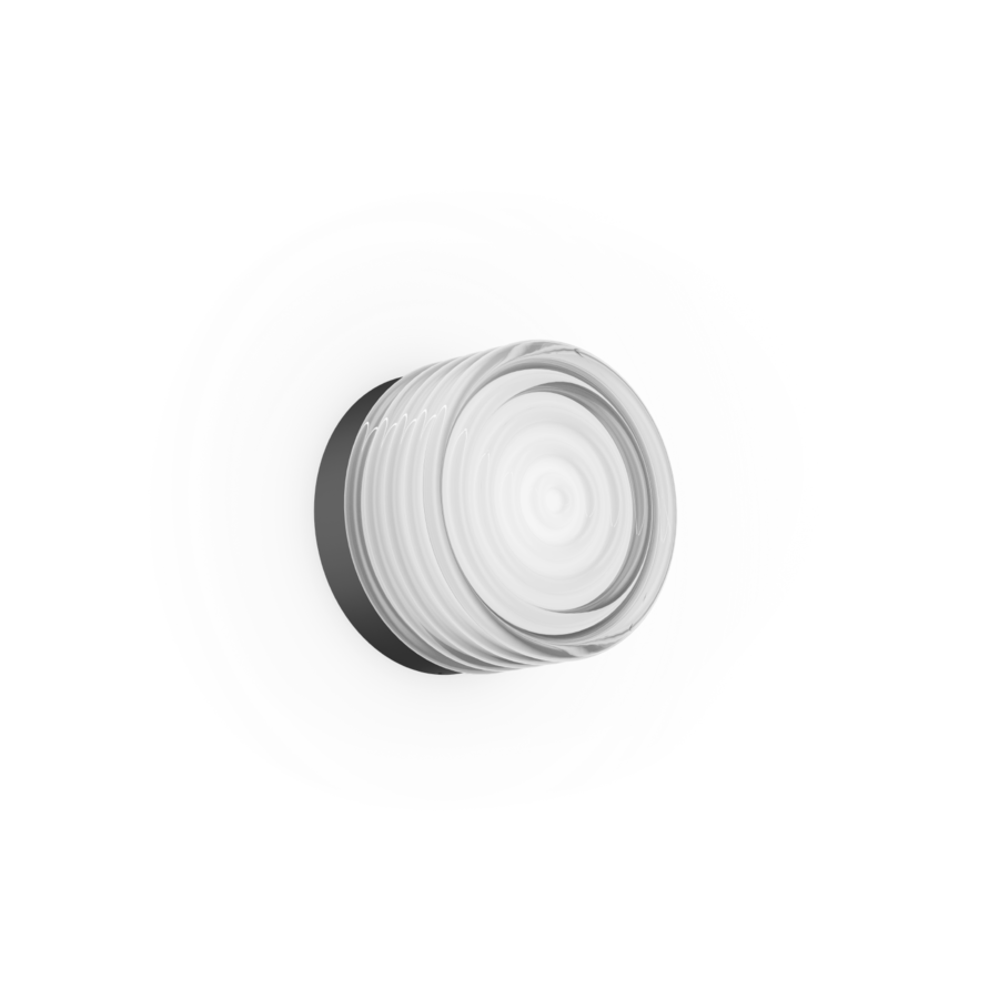 HAJO IP44 1.0 BLACK-CLEAR GLASS WALL LIGHT.7fa04a02