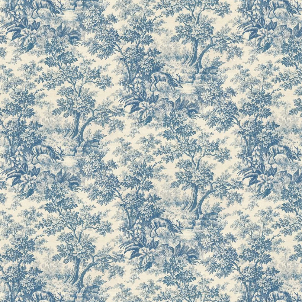 Little Greene Wallpaper Stag Toile Juniper-1