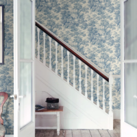 Little Greene Wallpaper Stag Toile Juniper-4